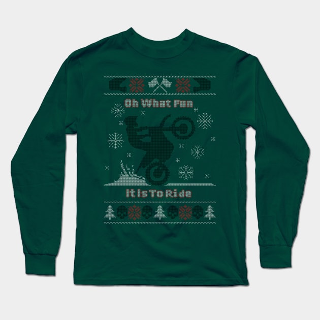 Moto Christmas Long Sleeve T-Shirt by BAHMcreations